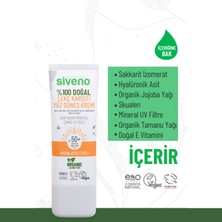 Siveno Yüz Güneş Kremi Aydınlatıcı Mineral Filtre Uva Uvb spf 50+ 30 ml