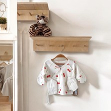Baby Glow 0-3 Ay Kız Bebek Kirazlı Ters Dikişli 5li Set