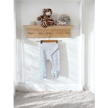 Baby Glow  0-3 Ay Mom Dad Çizgili 5li Set - Beyaz