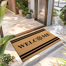 Decovetro Paspas Welcome Gemi Dümeni Desenli Kapı Önü Paspası 40 x 60 cm