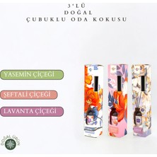 La Melisse Fragrances 3'lü Set , Yasemin Çiçeği, Şeftali Çiçeği, Lavanta Çiçeği Bambu Çubuklu Doğal Oda Kokusu Reed Diffuser 50 ml