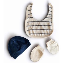 Baby Glow 0-3 Ay Çizgili Papyonlu Kot 5li Set Bebek Giyim