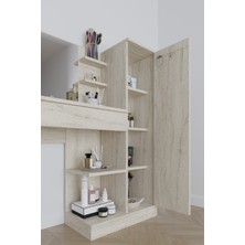 Aymobsan Orkide Makyaj Masası, 1 Çekmeceli, Dolaplı, Aynalı