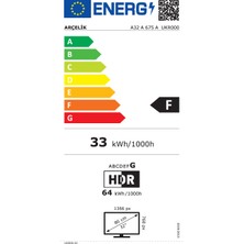 Arçelik A32 A 675 A HD 32" 82 Ekran Uydu Alıcılı Smart LED TV