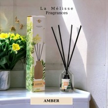 La Melisse Fragrances 3'lü Set Beyaz Gül, Amber, Lavanta Çiçeği Bambu Çubuklu Doğal Oda Kokusu Reed Diffuser 50 ml