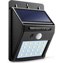 Gaman 4'lü Set Güneş Enerjili Bahçe Lambası 20 LED Bahçe Aplik Bahçe Lambası Bahçe Aydınlatma Solar Lamba