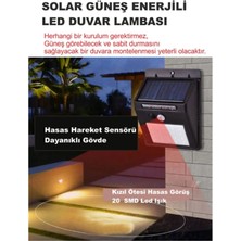 Gaman 4'lü Set Güneş Enerjili Bahçe Lambası 20 LED Bahçe Aplik Bahçe Lambası Bahçe Aydınlatma Solar Lamba