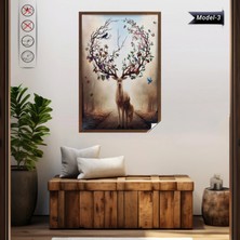 Akıllı Kağıt Statik Tutunma Özellikli Tablo - Poster Hayvan (Model- 3) 68  cm  100  cm  13