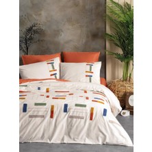 Cotton Box Cotton Bo x  Puff Nakışlı Ranforce Çift Kişilik Nevresim Takımı Katy Tarçın