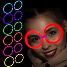 Glow Stick Yuvarlak Parti Gözlüğü 6 Adet