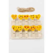 Bijuteri Net 10 Adet Kalp Emoji Süs Mandal