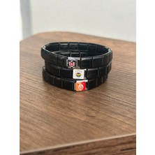 Seo Jewelry Beşiktaş Taraftar Nomi Italyan Charm Çelik Bileklik