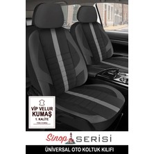 Nissan Gloria (Y33) 3.0 I V6 24V (200 Hp) 1999 Trend Serisi Uyumlu 5 Koltuk Oto Koltuk Kılıfı Lüks Velur Kumaş Siyah