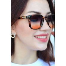 Sacce Scarves & Accessories Leopar Desenli Güneş Gözlüğü Kemik Model Leopar Desenli Gözlük Kahverengi