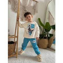 Sacro Kids Disney Karakter Baskılı Eşofman-Sweatshirt 3 Iplik Şardonlu Kışlık Erkek Çocuk Takım