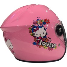 Kask Hello Kitty Desenli Pembe Çocuk Kaskı