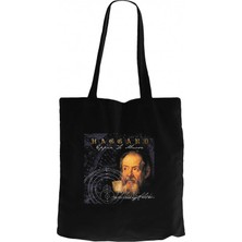 Z zepplin Haggard Eppur Si Muove Siyah Kanvas Bez Çanta