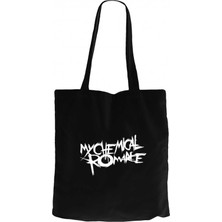 Z zepplin My Chemical Romance Logo Siyah Kanvas Bez Çanta