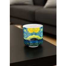 Kastabala Vincent Van Gogh "The Starry Night (Yıldızlı Geceler)" Baskılı T Kulplu Beyaz Porselen 200 ml Kupa