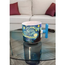 Kastabala Vincent Van Gogh "The Starry Night (Yıldızlı Geceler)" Baskılı T Kulplu Beyaz Porselen 200 ml Kupa