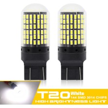 Gorgeous 2x 7440 Canbus Süper Parlak Hatasız LED Ampul T20 W21W 144 Smd Beyaz Için Ters Kuyruk Dönüş Sinyali Işığı (Yurt Dışından)