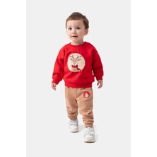 Vovido Kids Geyikli Noel Konsept Alt Üst Bebek Takım