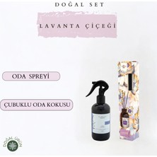 La Melisse Fragrances Doğal Lavanta Çiçeği Sprey Oda ve Çamaşır, Kumaş Kokusu 250 ml ve Çubuklu Bambu Oda Kokusu 50 ml