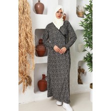 Defka Yandan Bağlamalı Pamuklu Kadın Namaz Elbisesi