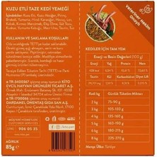 Kito Fresh Kuzu Etli Hipoalerjenik Taze Kedi Yemeği 85 gr