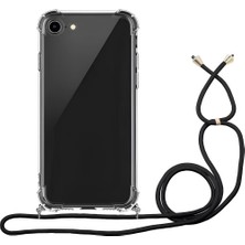 Piyasa Sepeti iPhone 8 Boyun Askılı Şeffaf Tank Kılıf Siyah