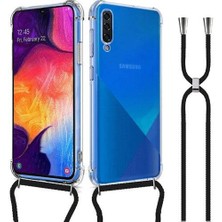 Piyasa Sepeti Samsung Galaxy A50 Askılı İpli Şeffaf Tank Kılıf