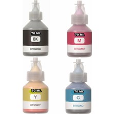 Brother BT-5000 MFC-T925DW  4 Renk Muadil Mürekkep Seti - Siyah 70 Ml- Renkliler 70 ml