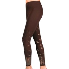 Shop58 Berrak Kadın Pullu Taşlı Uzun Tayt 2254