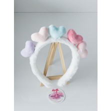 Sweet Twins Accessories Renkli Kalpli Peluş Çocuk Taç