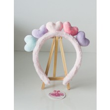 Sweet Twins Accessories Renkli Kalpli Peluş Çocuk Taç