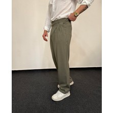 Tonrise Erkek Pileli Beli Ince Kumaş Baggy Pantolon