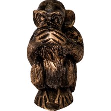 Üç Maymun Heykeli - Anlamlı ve Zamansız Dekoratif Biblo, 11 Cm, Polyester