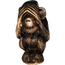 Üç Maymun Heykeli - Anlamlı ve Zamansız Dekoratif Biblo, 11 Cm, Polyester
