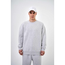 Tonrise Erkek Basic Bisiklet Yaka Oversize Sweatshirt