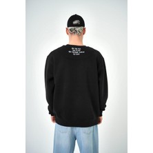 Tonrise Erkek Palmiye Desenli Baskılı Bisiklet Yaka Oversize Sweatshirt
