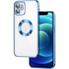 Teknomoda Realme C11 Kılıf Logo Yeri Açık Kamera Lens Korumalı Renkli Kenarlı Şeffaf Silikon
