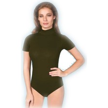 Berrak 2054 Likralı Balıkçı Yaka Yarım Kol Çıtçıtlı Body