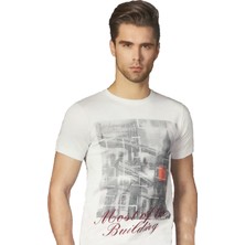 Berrak Erkek Köprü Baskılı T-Shirt 1047