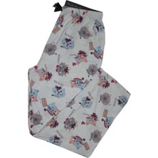 Kadın Ring Viskon Kedi Desen Pijama Alt 9325