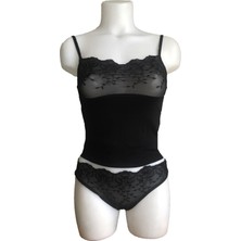 Berrak Brodeli Ip Askılı Bikini Takım 2112