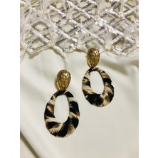 Deniz Accessories Leopar Damla Küpe