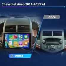 Victor Chevrolet Aveo 2011-2013 Yıl 4gb Ram + 32GB Hafıza Android Sürüm 13 Kablosuz Carplay Navigasyon Multimedya Çerçeveli ve Arka Görüş Kameralı 9 Inç Ekran Çerçeve ve Arka Görüş Kamerası ile