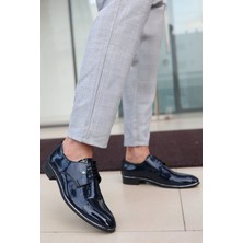 Tomiross Erkek Lacivert Rugan Damatlık ve Günlük Kullanım Klasik Ayakkabı RGN-570-1