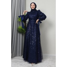 Giza Store Betül Tesettür Abiye Bordo