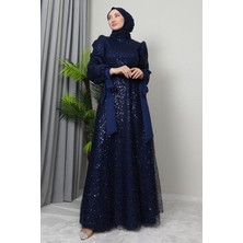Giza Store Betül Tesettür Abiye Bordo